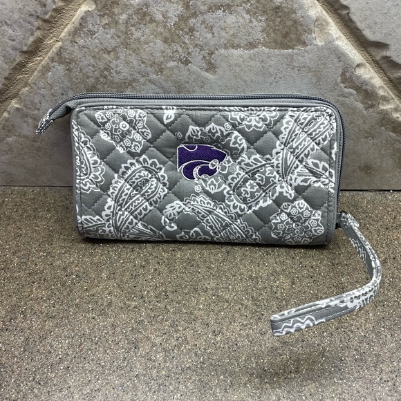 🆕 Vera Bradley Kansas State K-State Wildcat Collegiate RFID Front Zip Wristlet - Picture 4 of 5